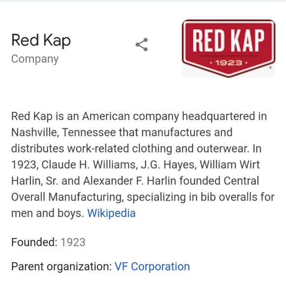 Red Kap Blue Crew Neck Pocket Work T-shirt. Sz Large - Picture 6 of 6